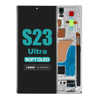 samsung galaxy s23 ultra 5g sm s918u soft oled display with cream frame