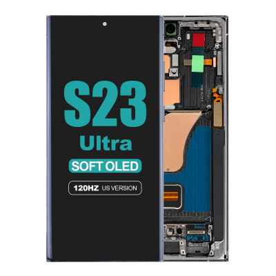samsung galaxy s23 ultra 5g sm s918u soft oled display with green frame
