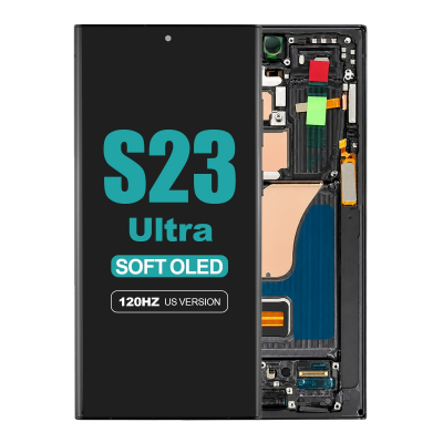 samsung galaxy s23 ultra 5g sm s918u soft oled display with phantom black frame