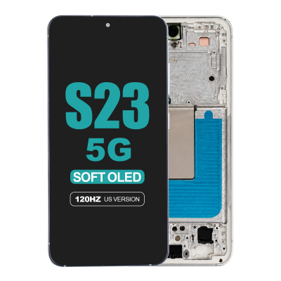 samsung galaxy s23 5g sm s911u soft oled display with cream frame
