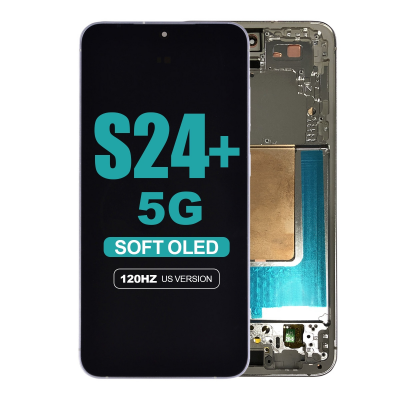samsung galaxy s24 plus 5g s926 marble gray screen with frame