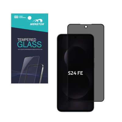 Full Cover Privacy Tempered Glass for Samsung Galaxy S24 FE 5G S721 (Retail Packaging) Privacy Screen Protector for Samsung S24 FE 5G
