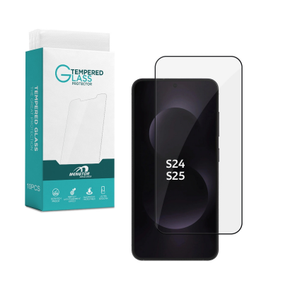 [10 Pack]Full Cover Tempered Glass for Samsung Galaxy S24/ S25 - Black