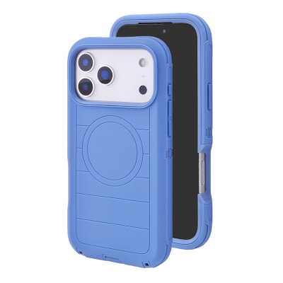 Durable Striped Texture Phone Case for iPhone 18 Pro Max, Light Blue