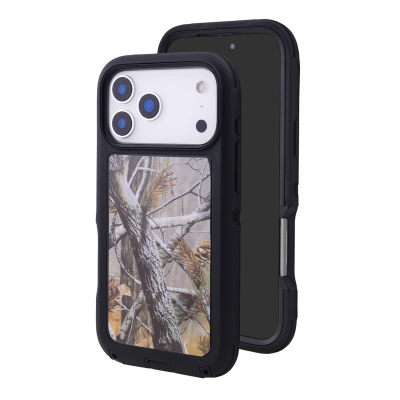 Real Tree Camo Phone Case for iPhone 18 Pro Max - Shockproof and Scratch-Resistant Protective Cover, Black