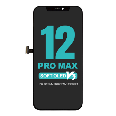  Diagnosable Soft OLED Screen Digitizer Assembly Replacement for iPhone 12 Pro Max (IC Transfer NOT Required)