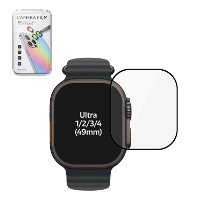 Flexible Full Glue Screen Protector for Apple  iWatch Ultra (1st & 2nd & 3rd Gen) (49mm)(Retail Packaging)