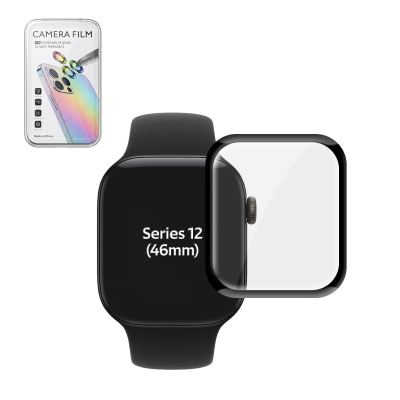 Flexible Full Glue Screen Protector for Apple iWatch Series 12 (46mm)