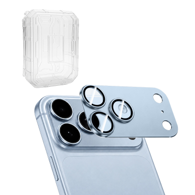  [10 Pack] AR+AF Tempered Glass with Matte Metal Camera Lens Protector for iPhone 18 Pro Max  - Glacier