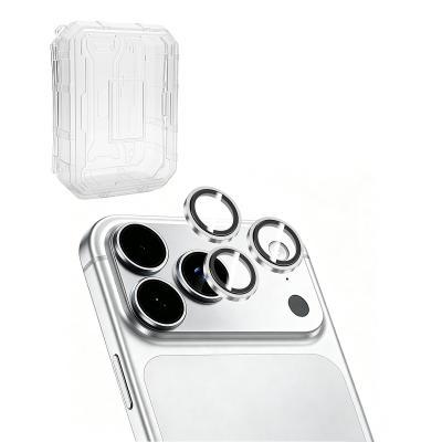  [10 Pack]AR+AF Pro+ Eagle Eye Camera Lens Tempered Glass for iPhone 17 Pro/ 17 Pro Max - Silver