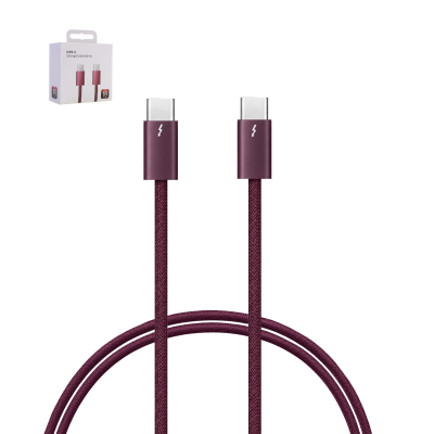  USB-C to USB-C 6ft Fast Charging Cable for iPhones and Other Up To 240W, Burgundy