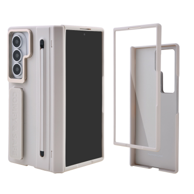  Full Protection Shockproof Case for Galaxy Z Fold8 Ultra Built-in Kickstand ,Lens mount and Stylus, White (Only Ground Shipping)