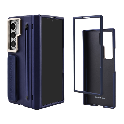  Full Protection Shockproof Case for Galaxy Z Fold8 Ultra Built-in Kickstand ,Lens mount and Stylus, Blue (Only Ground Shipping)