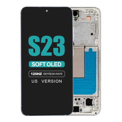 samsung galaxy s23 5g sm s911u soft oled display with cream frame