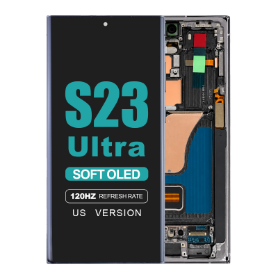 samsung galaxy s23 ultra 5g sm s918u soft oled display with green frame