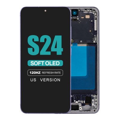 samsung galaxy s24 5g sm s921u soft oled display with cobalt violet frame