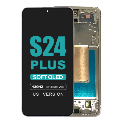 OLED Screen Digitizer Assembly with Frame for Samsung Galaxy S24 Plus 5G S926 (for US Version)(Aftermarket Pro/ 120Hz) - Amber Yellow samsung galaxy s24 plus 5g s926 amber yellow screen with frame