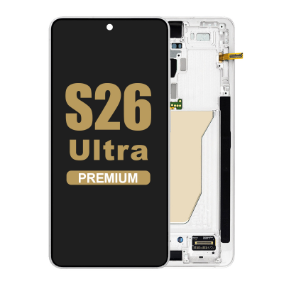 OLED Screen Digitizer Assembly with Frame for Samsung Galaxy S26 Ultra 5G S948 (Premium) - White