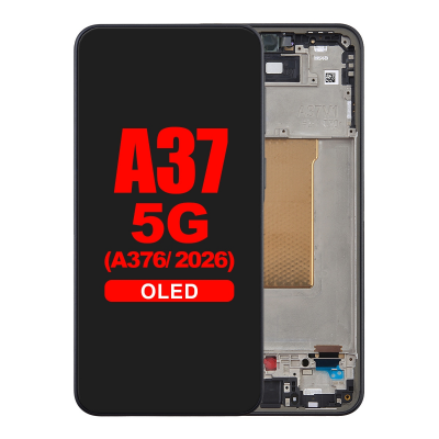 OLED Screen Digitizer Assembly with Frame for Samsung Galaxy A37 5G (2026) A376 (Aftermarket) - Awesome Charcoal