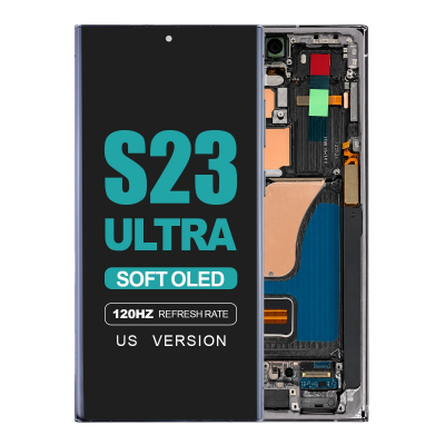 samsung galaxy s23 ultra 5g sm s918u soft oled display with green frame