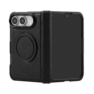  Magnetic Gear Rotating Stand Phone Leather Case for iPhone Duo Black (Only Ground Shipping)