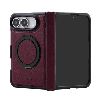  Magnetic Gear Rotating Stand Phone Leather Case for iPhone Duo Red (Only Ground Shipping)