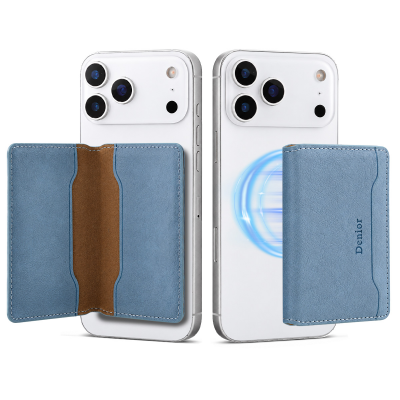  Leather Magnetic Wallet Blue (Only Ground Shipping)